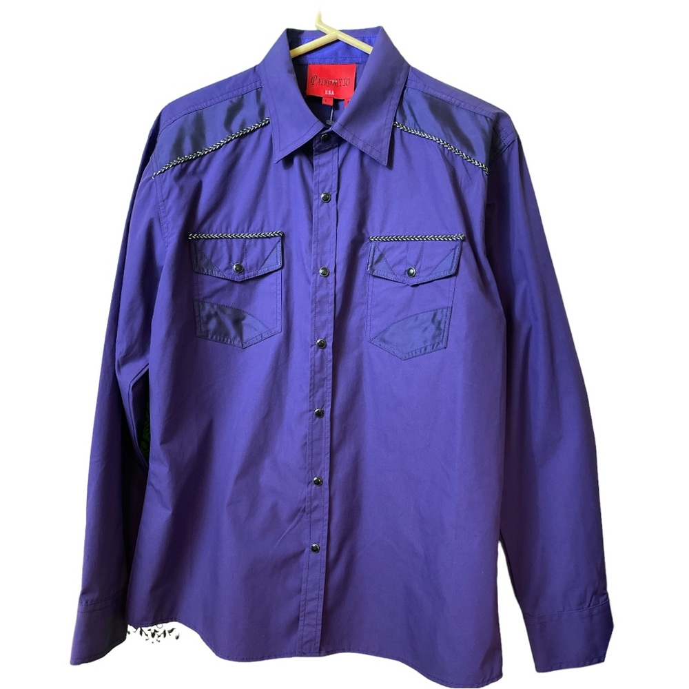 Patroncito USA Mens Large Perl Snap Western Shirt